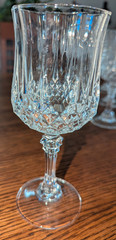 Elegant Vtg Cristal d’ Arques Longchamp 6 oz Crystal Wine Glass 6.5” Excellent