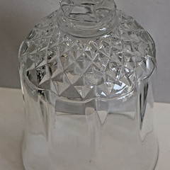 24% Full Lead Crystal Wine Glasses 7″ H Made In USA Clear 6 Oz Diamond Cut Set 3