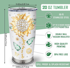 20oz Stainless Steel Tumbler for Niece Gifts from Auntie Aunt Uncle Birthday