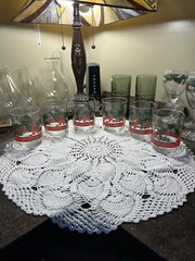 Libby Christmas Holly & Berries Rocks Low Ball 10 Oz. Glasses–Set Of 6