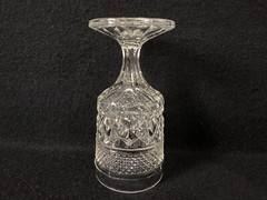 4 Vintage Anchor Hocking Wexford Wine Juice Goblets 5 3/8″ Tall Clear Glass