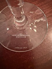 Vintage Lenox Crystal Dawn Of The Millenium Champagne Flutes Set Of 2 EUC