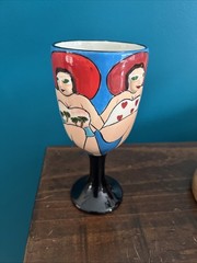 Big Day At The Beach Funseekers 2003 Janice Joplin Wine Glass Goblet 7 1/4 in.