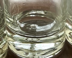 Crate & Barrel Direction Highball Glasses Set/8 Bubble in Base 12oz 6 1/8″ H