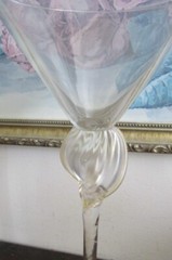Bri’oni Brioni Fine Hand Made Martini Glass Clear Amber 11″