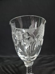 MID CENTURY HEISEY ROSE WINE GLASES SET OF 8