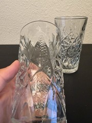 Vintage Libbey Hobstar Cooler Highball Glasses Set of 2 6.5 Inch 16oz USA