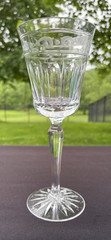 Wedgwood Crystal Clear Cut Monarch 8 7/8th Water Goblet Excellent Used Condition