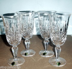 Waterford Irish Cut Crystal Jeanne Iced Beverage Glass 4 PC. 10oz 8″H New Boxed