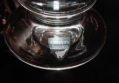 Orrefors Sweden Karin Clear Crystal Set of 4 Claret Wine Goblets