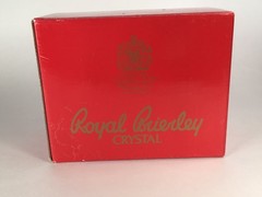 English Royal Brierley Crystal Cognac Brandy Snifters Original Red Box Set Of 2
