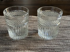 Set Of 2 Libbey Radiant Double Old Fashioned Rocks Whiskey Glasses 10 oz 4”