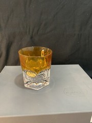 set of 6 Nicole Cristal De Paris Orange Tumblers