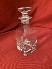 Links Of Scotland Celtic Handcut Glass Commemorative Mini Decanter & Stopper EUC