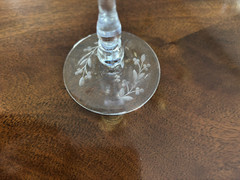 Crystal Stemware by Reizart (Pattern is Doria) Cut Plant Design, 7 pieces total