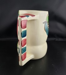 1940’s Purinton Slipware Pottery Hand Painted Apple Series Handled Beer Mug