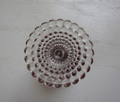 Vintage Anchor Hocking Ruby Red Bubble Foot Glass ~ 5 3/8″ T 3 1/8″ Dia