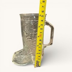 Libbey Cowboy Boot 16Oz Beer Mug 6″ Tall Clear Country Western Farmcore