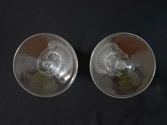 2 Moser Splendid Cut Glass 24K Gold Gilt Wine Lovers Champagne Flutes 7.75″