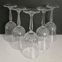 VTG Set Of 5 St.George American Heritage Crystal Water/Wine Glasses 8¼ Tall
