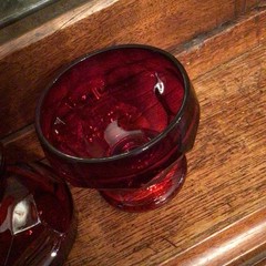 Vintage Set of 8 VIKING GEORGIAN Ruby Red Sherbet / Dessert/ Champagne Glasses