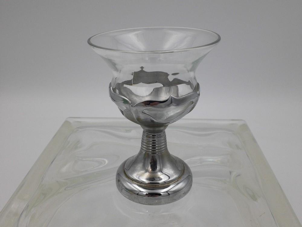 Vintage Farber Bros Krome Kraft Clear Glassware.