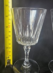 Lot Of 2 Clear Crystal Cut Wine Glass BN