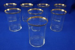 Tiffin Rims Of Gold (8) Juice Glasses, 3 3/4″ (S14)