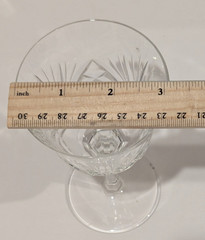 GORHAM Cherrywood Pattern Wine Glasses Crystal Cut Fan 5 5/8″T Vintage Set of 2