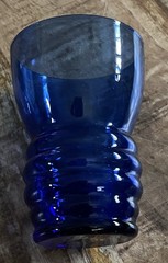Vintage c.1930’s Imperial Cobalt Blue Glass Shaeffer-set of 3 Tumblers