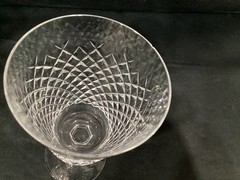Waterford Crystal Alana Large Wine Water Glasses Ireland Set of 2 *