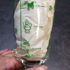 Vintage Libbey Irish Coffee Glasses with Green Shamrocks and Measurements