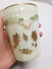 EAPG NORTHWOOD CHRYSANTHEMUM SPRIG CUSTARD GLASS TUMBLER