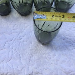 Vintage Green Anchor Hocking Drinking Glasses Set Of 8