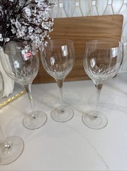 Set of 4 Svend Jensen Empress Clear 9 1/2 inch Tall Water Goblet Glass