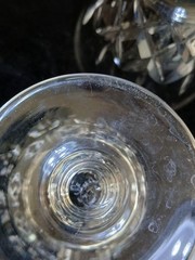 Set of 2 Ashford Stuart Crystal England Water Goblet & Champagne Tall Sherbet