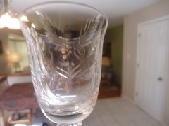Beautiful Cut Glass True Love 5 3/4″ Wine Goblet(s) by Tiffin 1950-1966