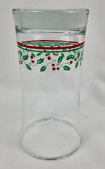 Arby’s 1987 Christmas Holly Berry 3 Glass Highball Tumblers 12.5 oz 5 7/8″ Promo