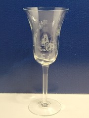 5 – Vintage Clear Floral & Butterfly Etched Wine Glasses