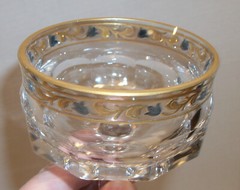Bohemian Moser Baccarat Style Vintage High Quality PAIR Crystal Sherbets Bonbons