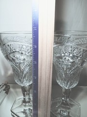 Antique EAPG Indiana Glass Gaelic Water Goblet Clear Chloris Pattern Circa 1908