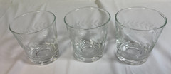 Anchor Hocking Laurel Gray Cut 6 oz Juice Glasses Set of 3 Replacments