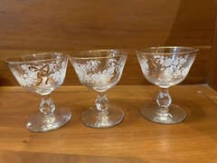 Libbey Glass Stemmed Glassware White Rose Gold Ribbon – 3