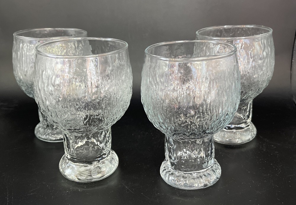 Indiana Glass Glacier Clear Water Goblet Set Of 4