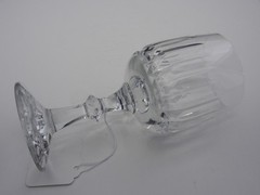 Schott Zweisel Tango Cut Wine Stem Clear Crystal 6 3/8″ T ca 1984-87