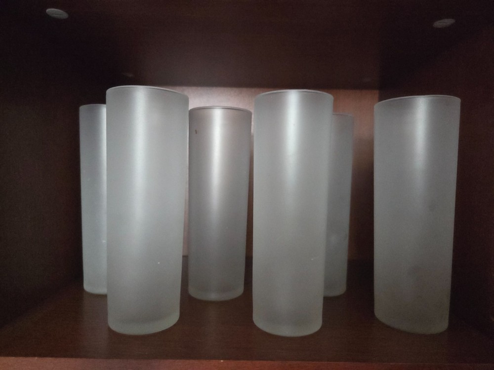 Federal Vintage Frosted Tom Collins Glassware – Set of 6