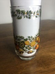 Set of 2 Vtg Libbey Corning Ware Corelle Centura Spice of Life Glass Tumblers