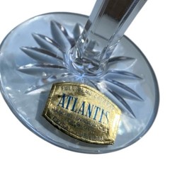 ATLANTIS ISABEL CORDIAL GLASSES, Cut Lead Crystal, Two -4 1/4″, 2 oz, PORTUGAL