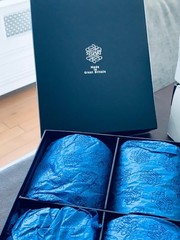 STUART Crystal Glasses – Manhattan Pattern; Set of 4 ; 11oz Tumblers; NEW IN BOX