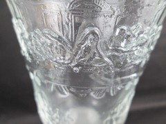 Vintage Tiara Exclusive Clear Glass Lord’s Last Supper Wine Goblets – Set of 2